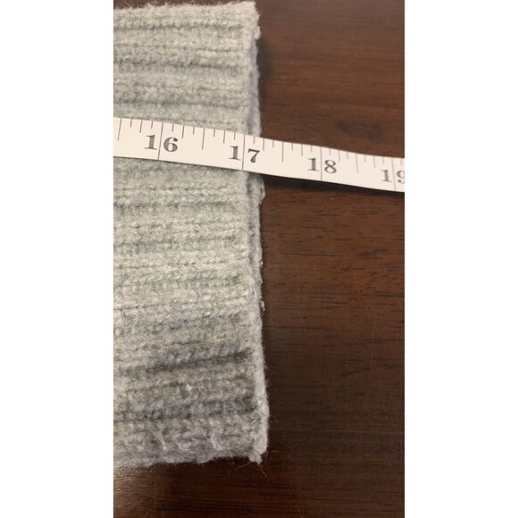 Abercrombie & Fitch S Y2K Wool Knit Winter Sweater Gray Turtleneck - Picture 6 of 7